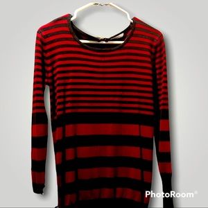 Black and red striped sweater